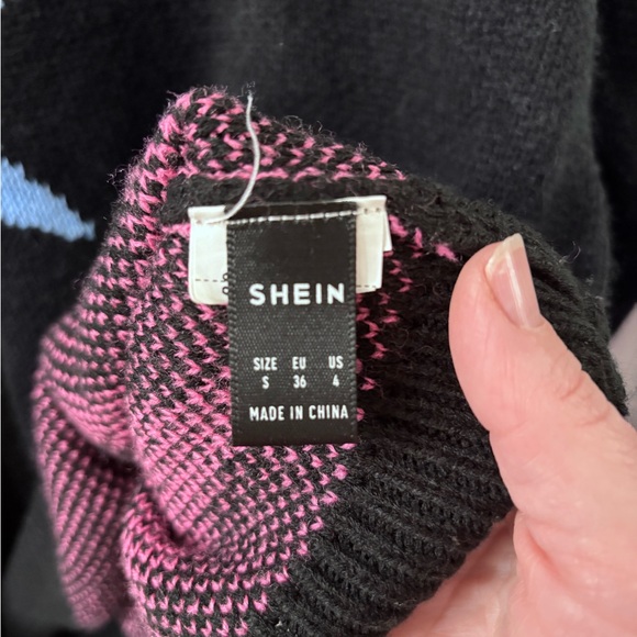 Neon Star Black Sweater 80s Woman’s size S - Picture 2 of 3